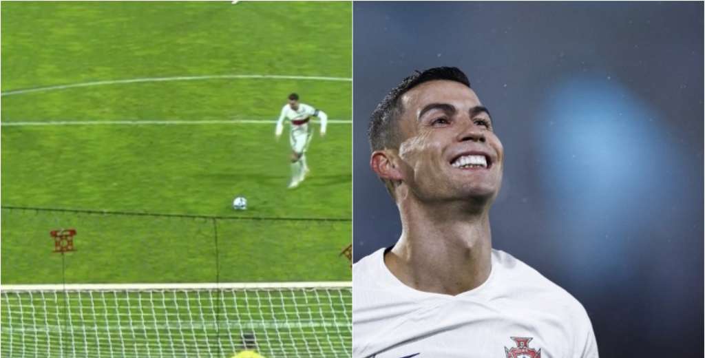 Cristiano quedó cara a cara con el arquero de Bosnia: lo dejó sentado...