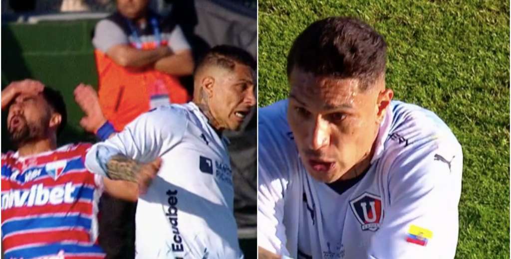 ¿Era para roja en la final de Sudamericana? El codazo de Paolo Guerrero a Britez