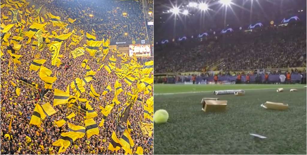 La hinchada del Dortmund humilló al Newcastle: lanzaron lingotes de oro...