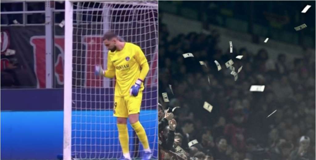 La hinchada del Milan no perdonó a Donnarumma: le lanzaron dólares en el arco