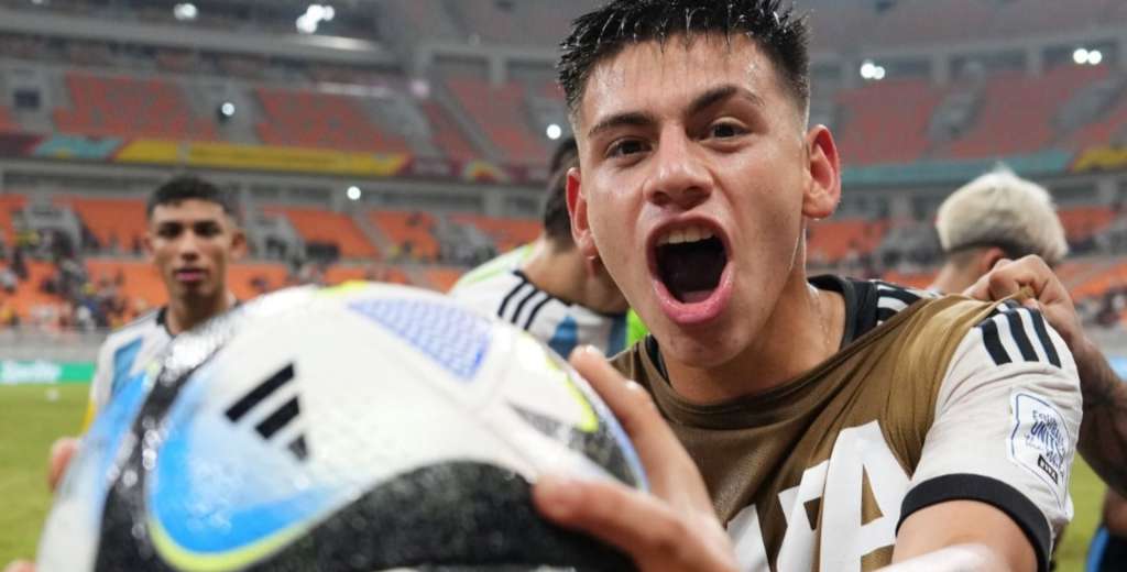 Echeverri, tres goles a Brasil y una oferta que puede ser brutal para River