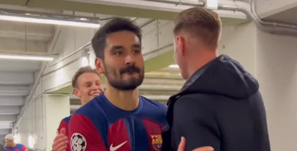 Festejo eufórico del FC Barcelona y Gündogan reaccionó de manera inesperada