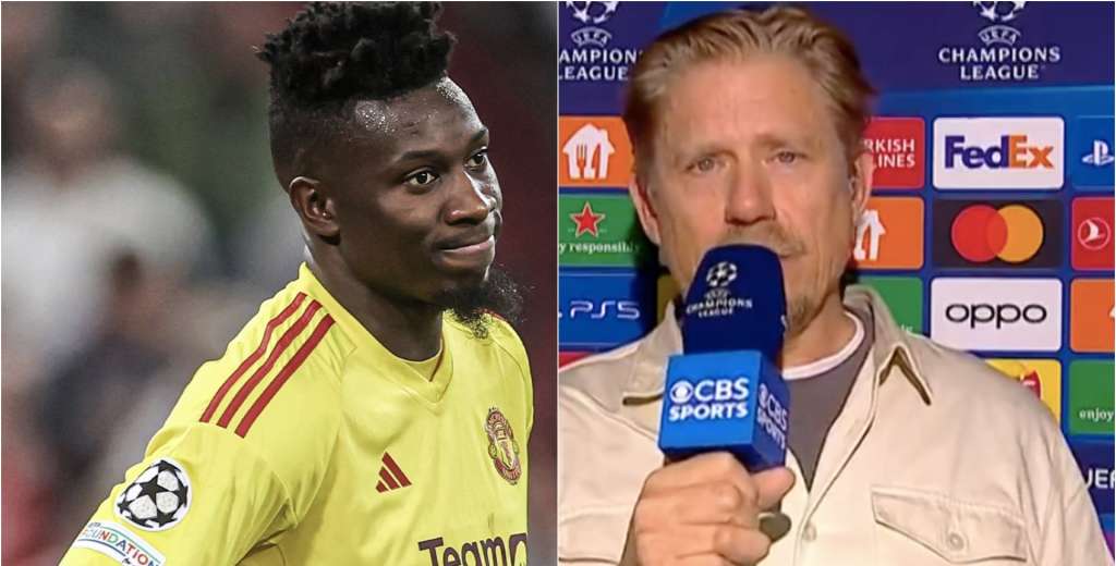 Se hartó y lo destrozo: Peter Schmeichel dejó en el suelo a André Onana