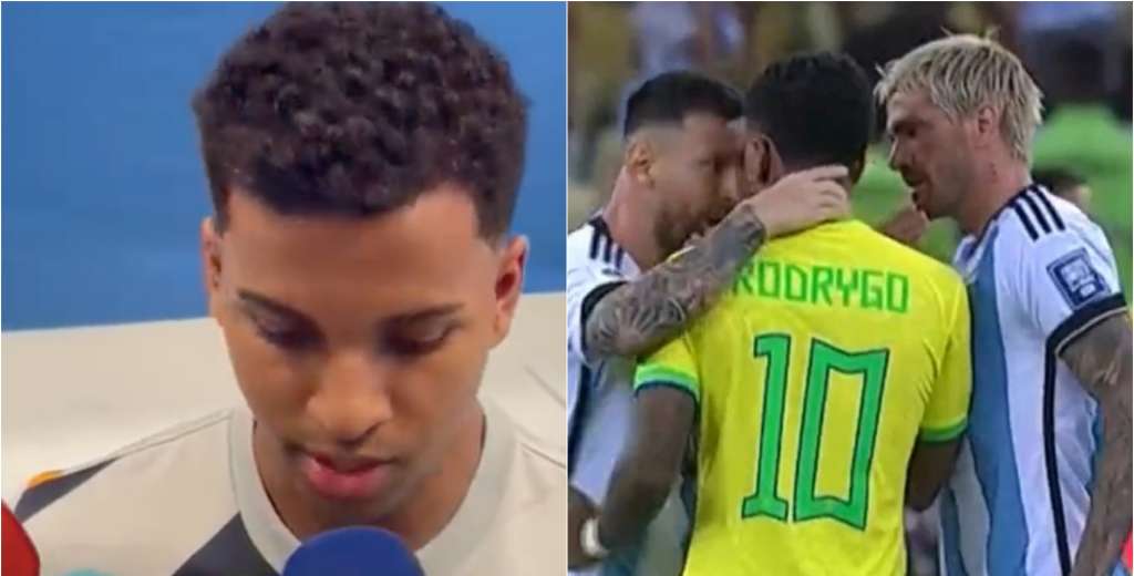 Rodrygo sorprendió a todos: la frase que lanzó sobre su cruce con Messi