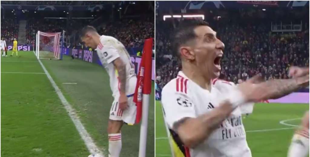 La acomodó, miró al arco y le dio: el golazo olímpico de Di María