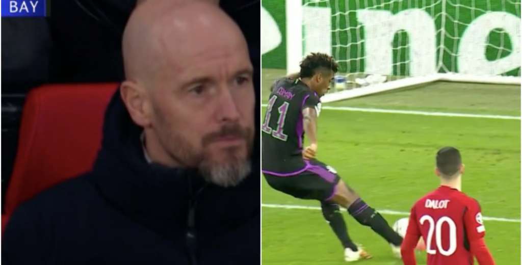 El United de Ten Hag defiende como amateur: Coman quedó totalmente solo