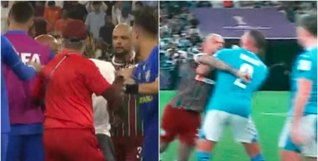 Un escándalo: Felipe Melo no soportó el 4-0 y fue a pegarle a Kyle Walker