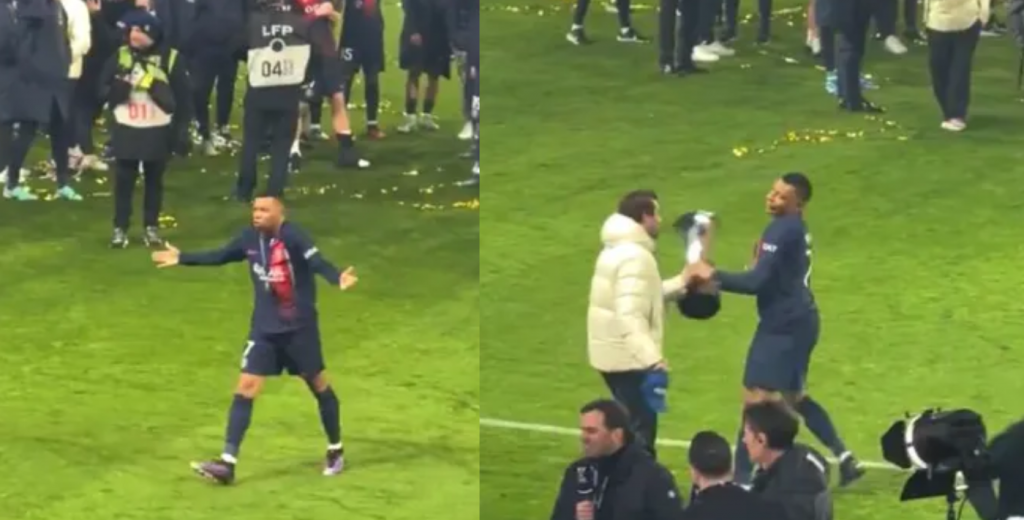 Mbappé demostró su lado cruel en PSG: no lo dejó festejar y le quitó el trofeo