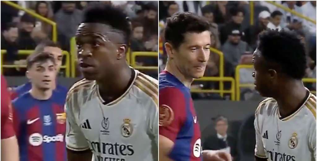 Lewandowski quiso poner nervioso a Vinicius en el penal: quedó pintado...