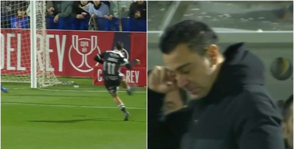 Unionistas marcó un golazo y Xavi quedó congelado: Álvaro le voló el arco...