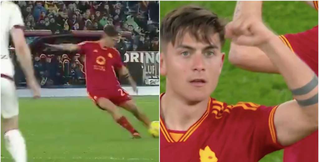 Dybala marcó tres goles para AS Roma: uno de ellos fue a lo Lionel Messi...