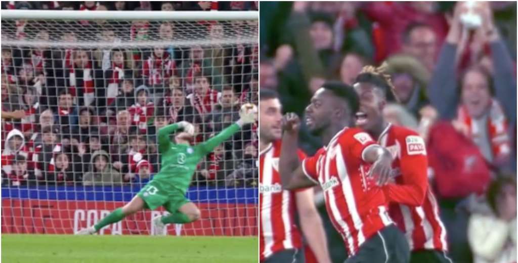 Oblak ni vio por dónde fue: Iñaki Williams le pegó de volea y le quemó el arco