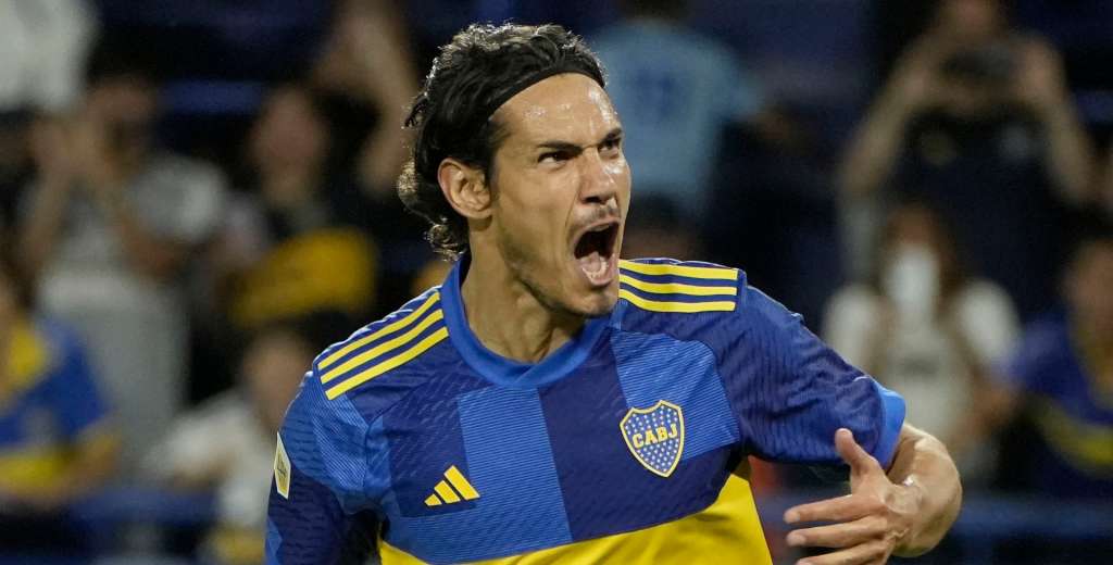 Cavani revive en Boca: un suspiro, tres goles y La Bombonera a sus pies