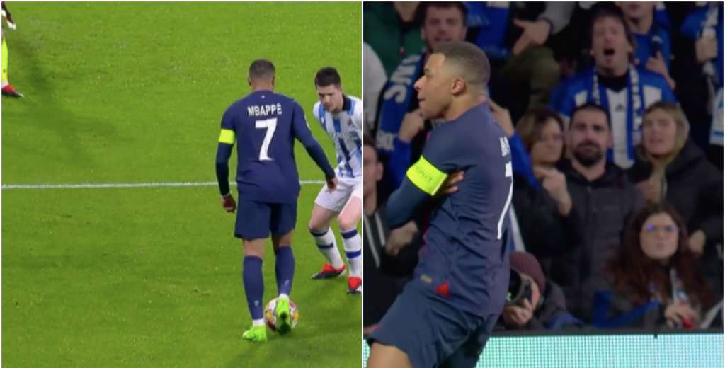 Mbappé es de otro planeta: en un metro inventó un golazo y rompió la red...