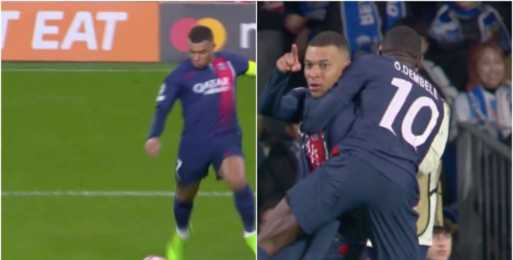 Mbappé quedó solo contra el arquero rival: se puso nervioso para definir...