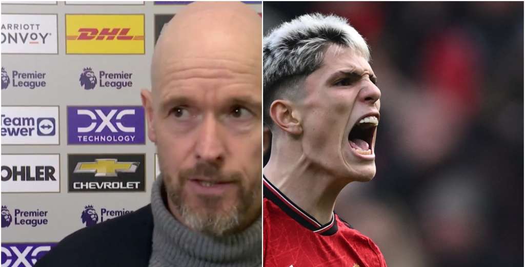 Manchester United derrotó al Everton y Ten Hag elevó al máximo a Garnacho