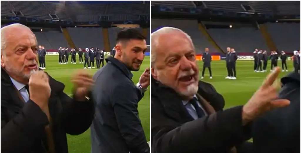 Politano daba una nota en vivo pero llegó De Laurentiis: lo retó delante de todos