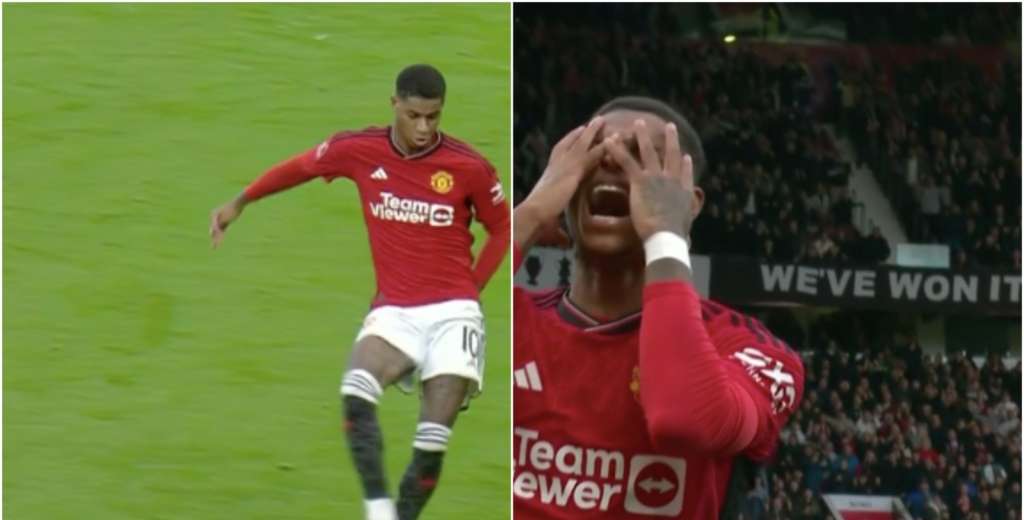 A diez segundos del final, Rashford quedó solo y perdió el gol soñado