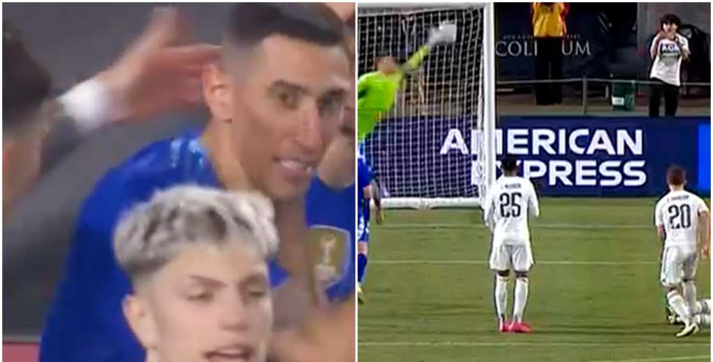 Más al ángulo, es imposible: Di María le voló el arco a Keylor Navas...