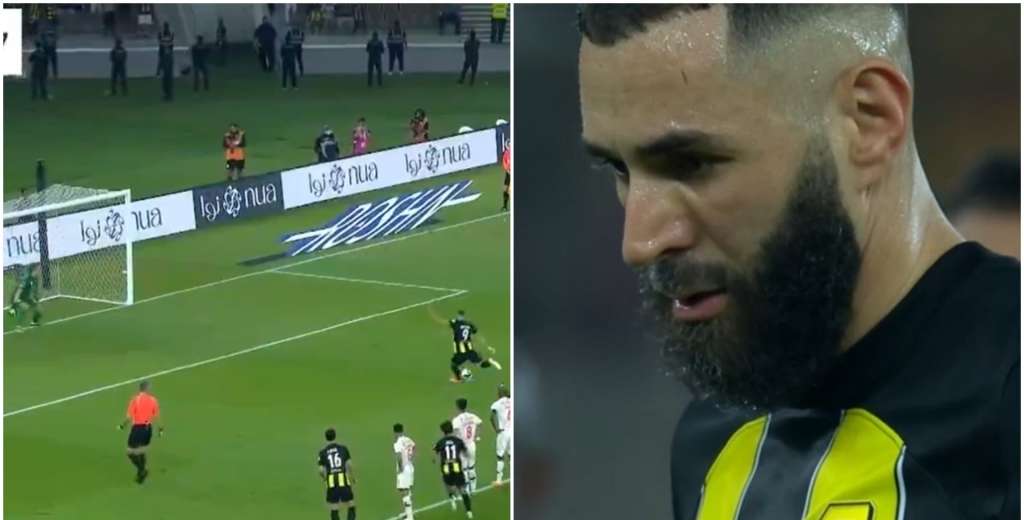 De no creer: Benzema volvió a fallar un penal con Al-Ittihad