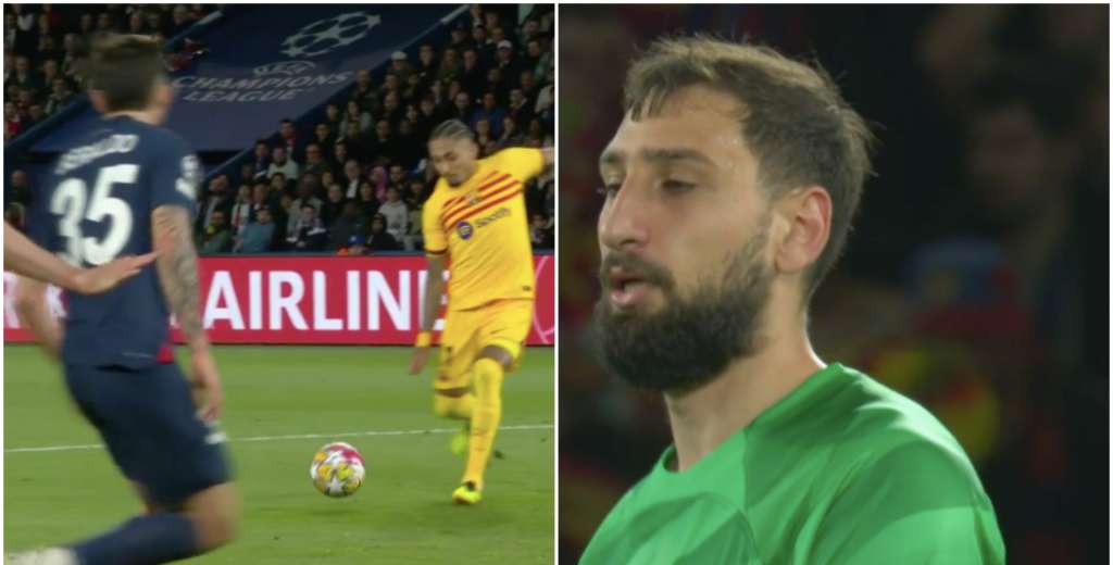 Donnarumma es tremendo: hizo cualquier cosa y le dejó servido el gol a Raphinha