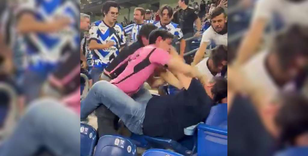 ¡No los podían separar! Terrible pelea a golpes entre hinchas de Inter Miami y Monterrey