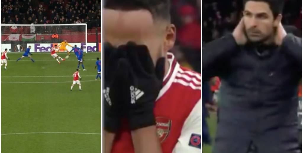 Aubameyang se perdió un gol increíble y se largó a llorar delante de todos