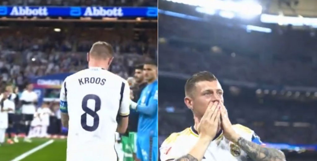 En medio de la ovación y el pasillo, Kroos tuvo la reacción menos pensada...