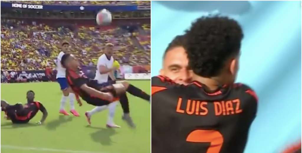 Una máquina absoluta: el golazo de chilena de Santos Borré a Estados Unidos