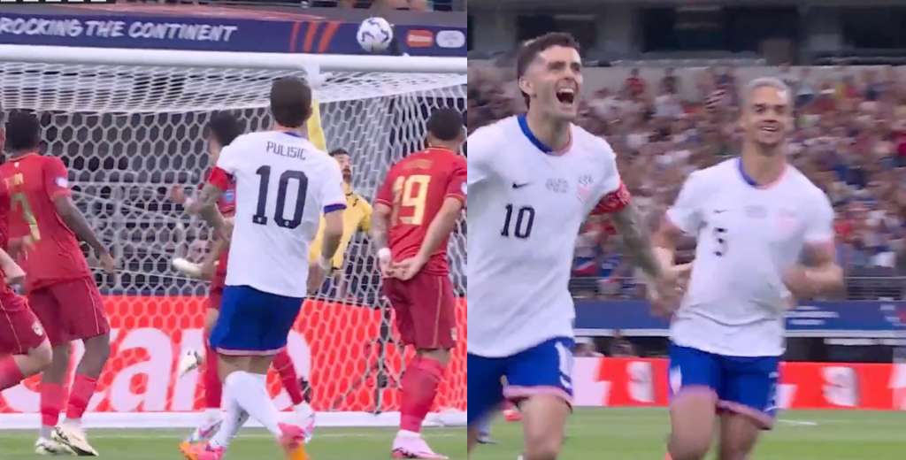 Impresionante: a los 3 minutos Pulisic le pegó con efecto y metió un golazo