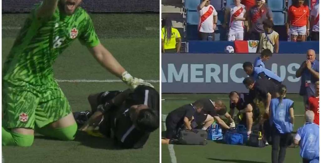 Impactante momento en la Copa América: se desmayó el juez de línea en Perú - Canadá