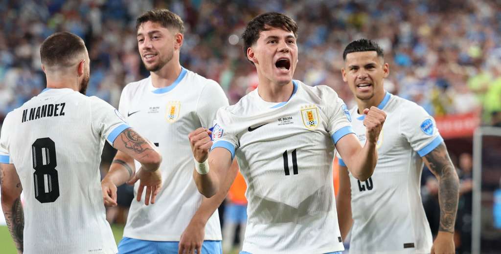 Uruguay goleó 5-0 y pasó a cuartos; Bolivia afuera de la Copa América
