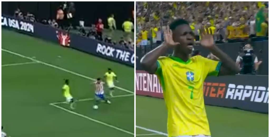 Es un baile de Brasil: Alderete se durmió y le sirvió el 3-0 a Vinicius