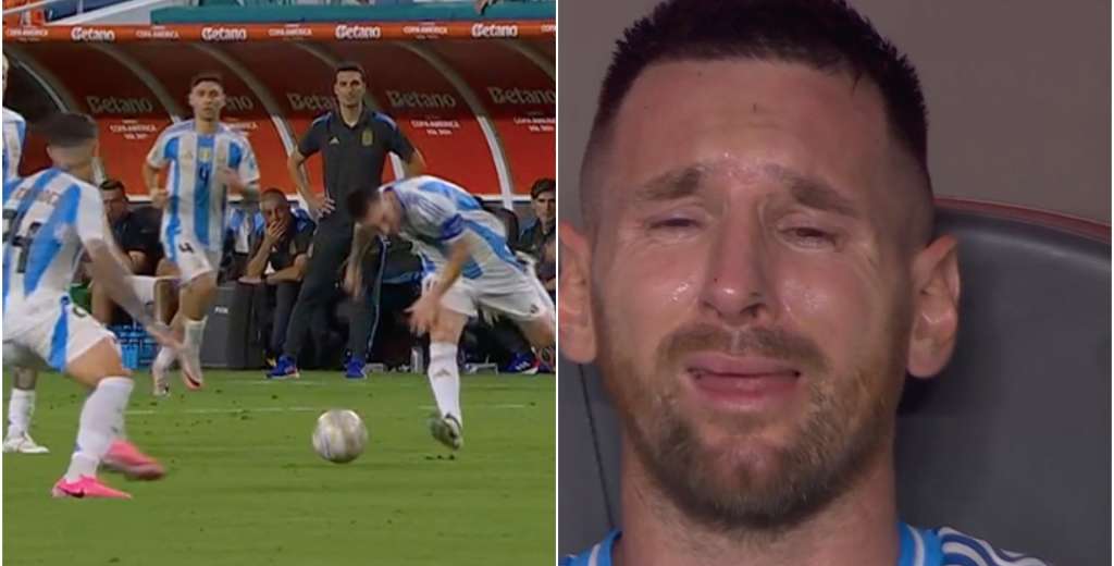 Dramático, conmovedor: Messi se lesionó solo y se largó a llorar en el banco...