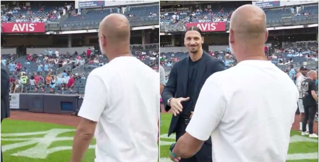 Inimaginable: Guardiola fue a saludar a Ibrahimovic y no fue la mejor reacción