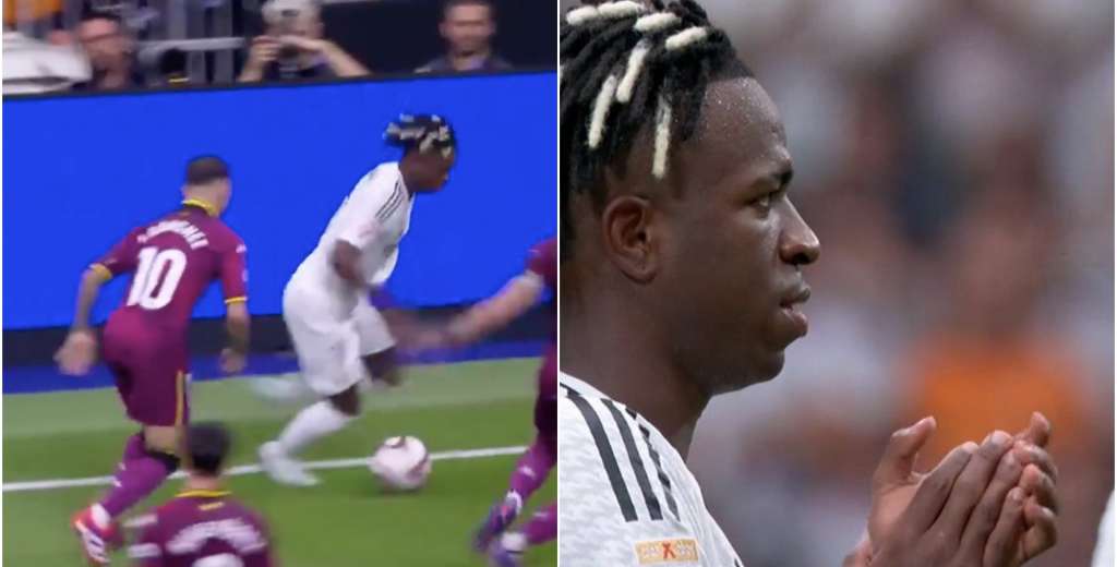 Vinicius quiso hacer la jugada de Neymar: terminó ridiculizado contra la línea