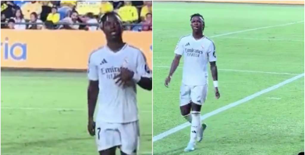 Vinicius después se enoja: el gesto que le dejó a los hinchas de Las Palmas...