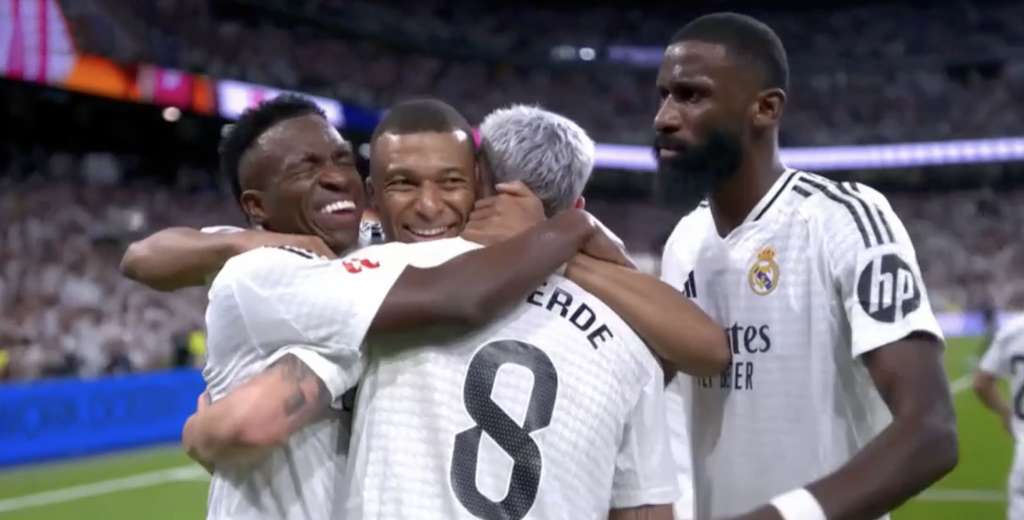 Es el primero en la liga española: el golazo de Mbappé para el Madrid