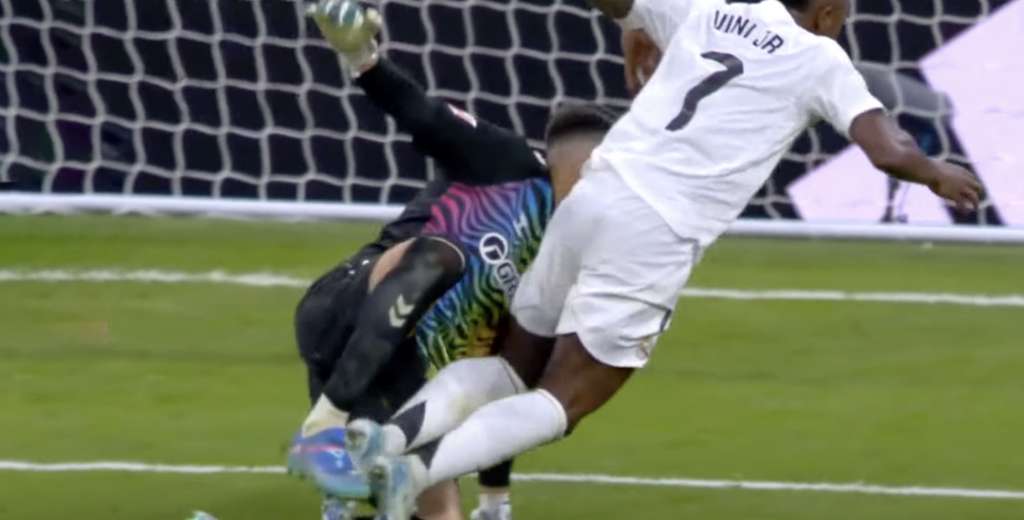 El vergonzoso penal que le dieron al Real Madrid: Vinicius se tiró