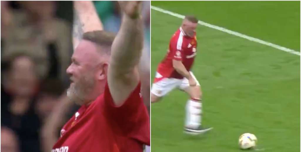 Tiene 38 años y retirado, pero Rooney es un animal: así se pega a un tiro libre