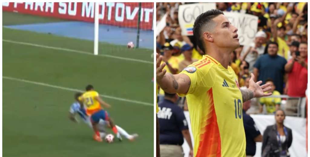 El VAR le dió el penal a Colombia y James le rompió el arco al Dibu Martínez