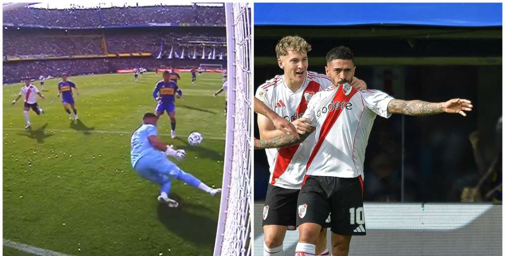 La floja respuesta de Chiquito Romero y el gol de Lanzini en La Bombonera