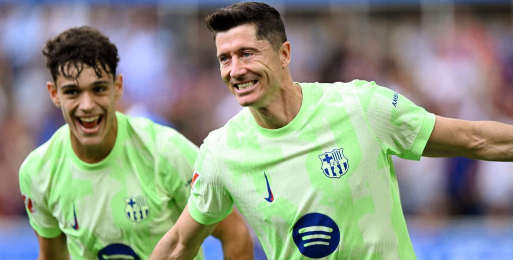 Con tres de Lewandowski, el Barcelona goleó y sigue líder en España